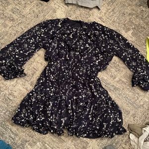 Black and White Floral Dress